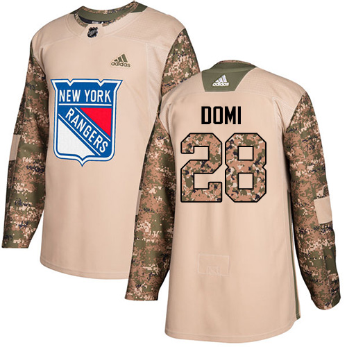 Adidas Rangers #28 Tie Domi Camo Authentic Veterans Day Stitched NHL Jersey